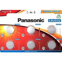 Panasonic CR2032 3V Lithium gombelem 6 db-os