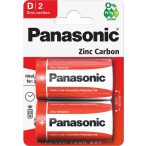 Panasonic Red Zinc Féltartós D Góliát elem 2 db-os