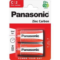 Panasonic Red Zinc Féltartós C Baby elem 2 db-os