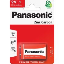 Panasonic Red Zinc Féltartós 9V elem 1 db-os