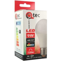 Qtec LED izzó 9W A60 E27 2700K 720lm (meleg fehér)