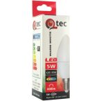 Qtec LED gyertya izzó 5W C37 E14 2700K 400lm (meleg fehér)