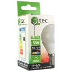   Qtec LED kis gömb izzó 5W P45 E14 4200K 400lm (természetes fehér)