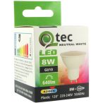   Qtec LED Spot izzó 8W GU10 4200K 640lm (természetes fehér)