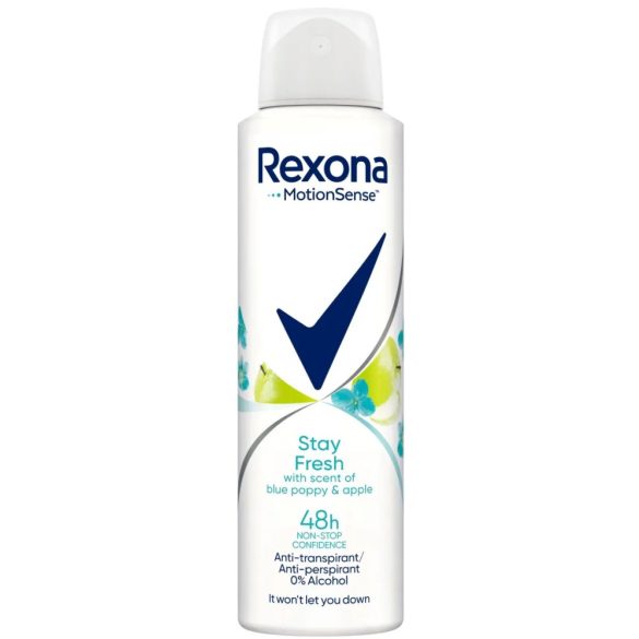 Rexona Stay Fresh Blue Poppy & Apple női izzadásgátló spray 150 ml