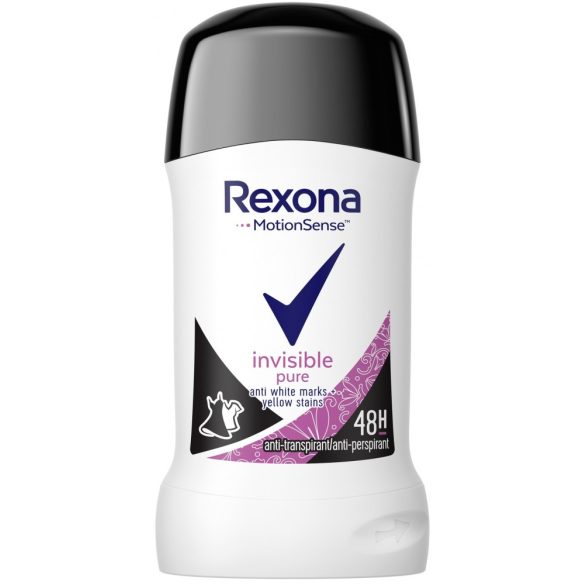 Rexona Invisible Pure női izzadásgátló stift 40 ml