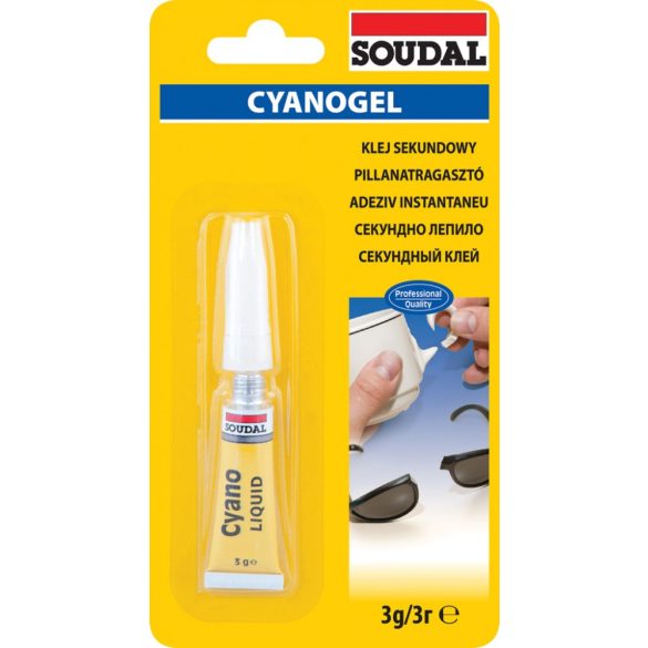 Soudal Cyano gél 3g-os pillanatragasztó 1 db-os