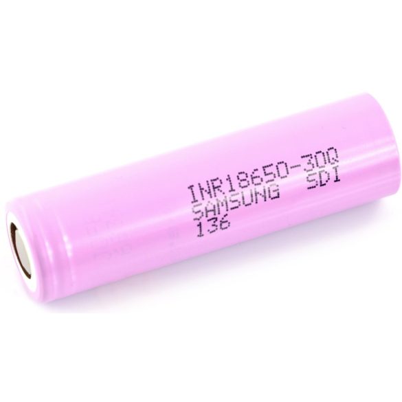 Samsung INR 18650-30Q 3,7V 3000 mAh Li-ion ipari akku 15A