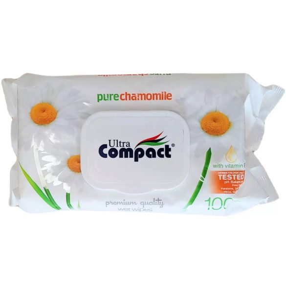 Ultra Compact Pure Chamomile nedves törlőkendők kamillával 100 db-os