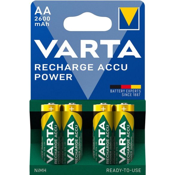 Varta Recharge Accu Power 2600 mAh AA Ceruza akkumulátor BL4