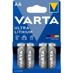 Varta Ultra Lithium AA ceruza elem, 4 db-os