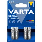 Varta Ultra Lithium AAA mikró elem 4 db-os