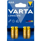 Varta Longlife AAA tartós mikró elem 4 db-os