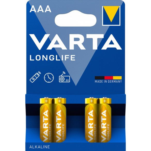 Varta Longlife AAA tartós mikró elem 4 db-os