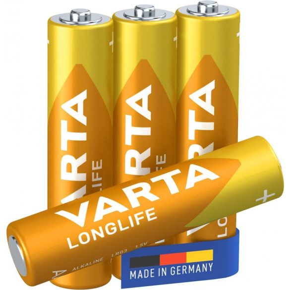 Varta Longlife AAA tartós mikró elem 4 db-os