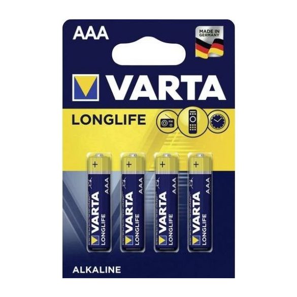 Varta Longlife AAA tartós mikró elem 4 db-os