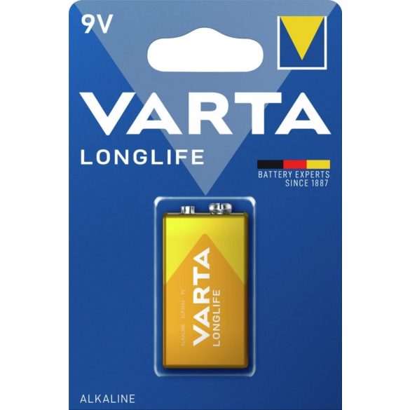 Varta Longlife tartós 9V elem 1 db-os