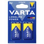Varta Longlife Power 9V alkáli elem 6LR61 2 db-os