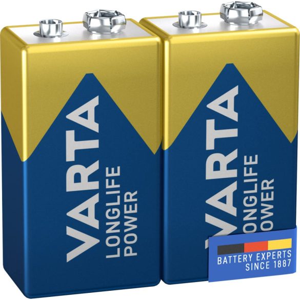 Varta Longlife Power 9V alkáli elem 6LR61 2 db-os