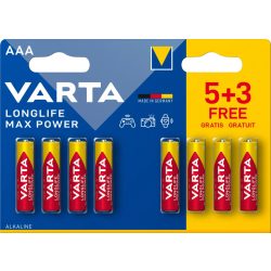 Varta Longlife Max Power Alkáli AAA mikró elem 8 db-os