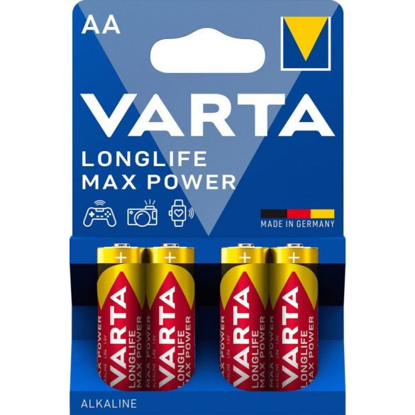 Varta Longlife Max Power Alkáli AA Ceruza Elem 4 db-os