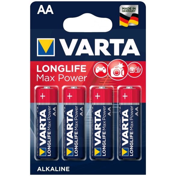 Varta Longlife Max Power Alkáli AA Ceruza Elem 4 db-os