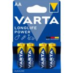 Varta Longlife Power Alkáli AA Ceruza Elem 4 db-os