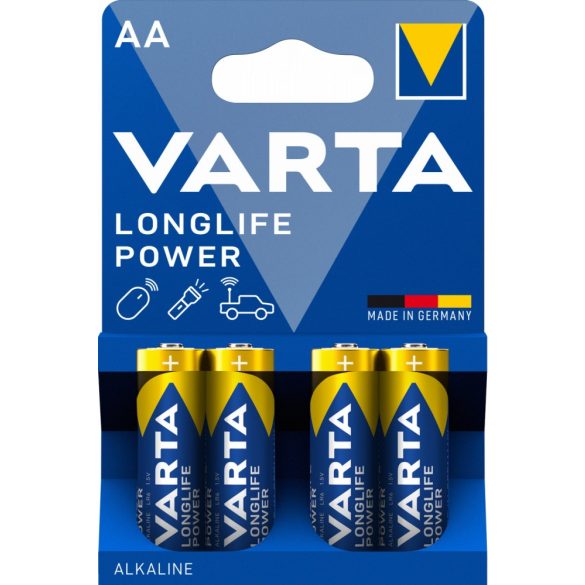 Varta Longlife Power Alkáli AA Ceruza Elem 4 db-os