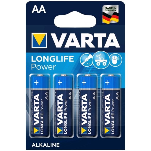 Varta Longlife Power Alkáli AA Ceruza Elem 4 db-os