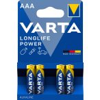 Varta Longlife Power Alkáli AAA mikró elem 4 db-os