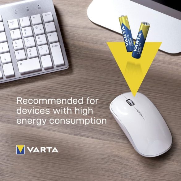 Varta Longlife Power Alkáli AAA mikró elem 4 db-os