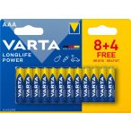 Varta Longlife Power AAA tartós mikró elem 12 db-os