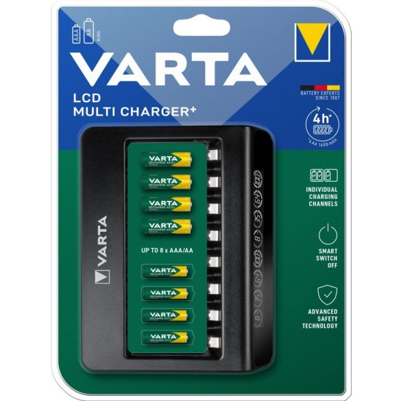 Varta LCD Multi intelligens akkutöltő 1-8 db AA és AAA akkukhoz (üres)