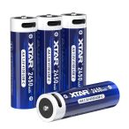   XTAR 14500 2450mAh, AA 1,5V-os védett Li-ion akku USB-C töltéssel 4 db-os