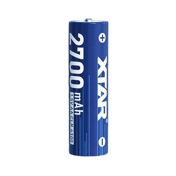 XTAR 14500 2700mAh, AA 1,5V-os védett Li-ion akku