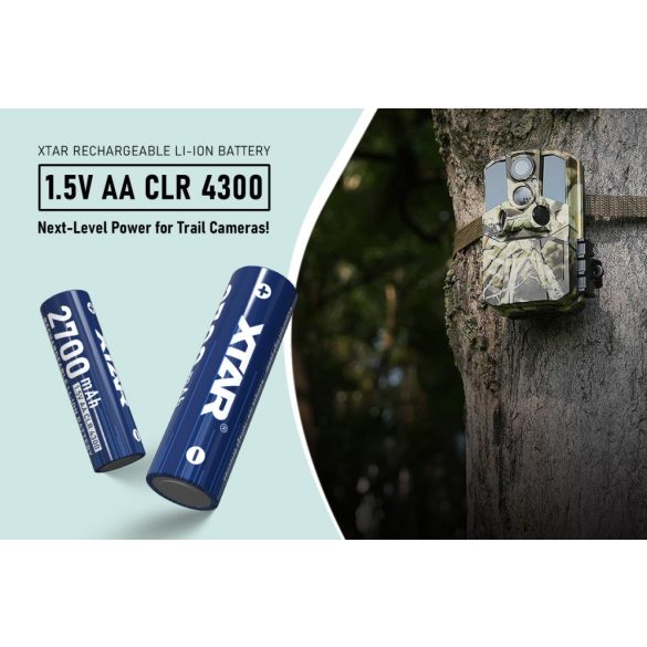 XTAR 14500 2700mAh, AA 1,5V-os védett Li-ion akku