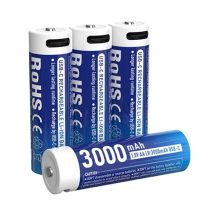   XTAR 14500 3000mAh, AA 1,5V-os védett Li-ion akku USB-C töltéssel 4 db-os