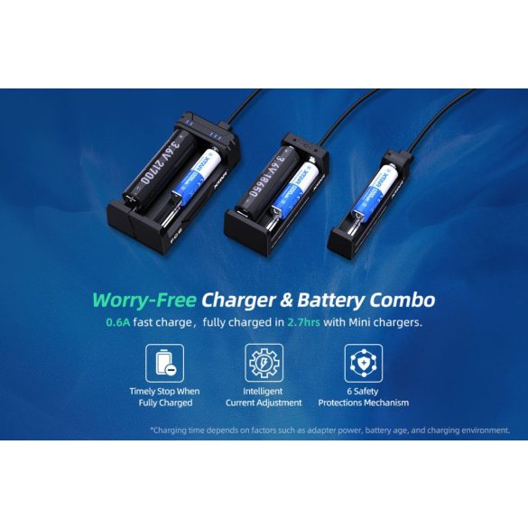 XTAR 14500 1200mAh 3,6V-os védett Li-ion akku