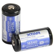 XTAR 16340 (CR123A) 650mAh 3,7V-os Lítium-Ion akku