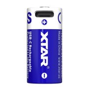   XTAR 16340 (CR123A) 900mAh 3,6V-os Li-ion védett akkumulátor USB-C