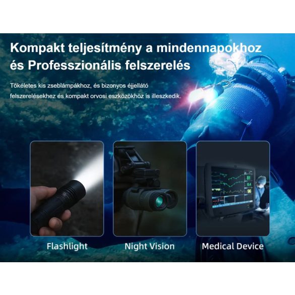 XTAR 16340 (CR123A) 900mAh 3,6V-os Li-ion védett akkumulátor USB-C