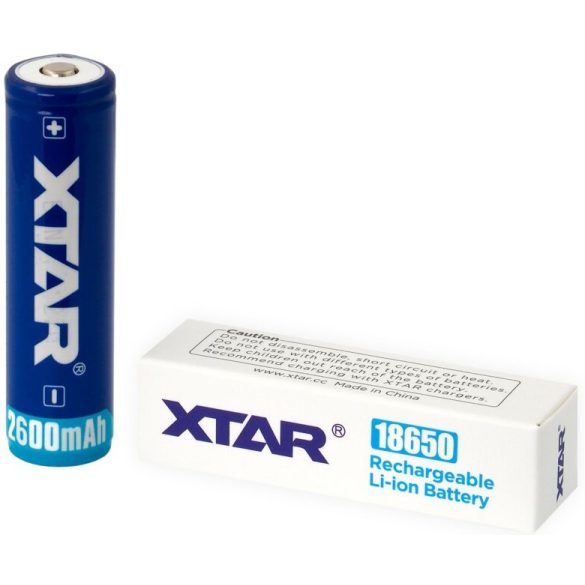 Xtar 18650 2600 mAh 3,7V Li-ion védett akkumulátor