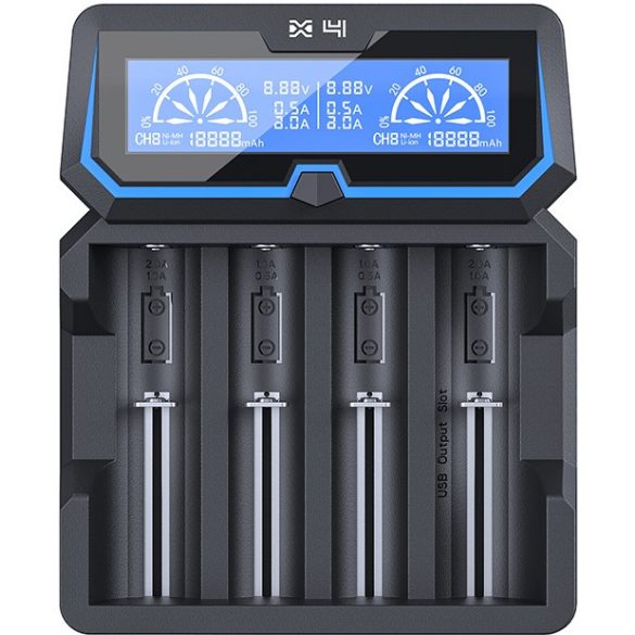 Xtar X4 Li-Ion és Ni-MH Intelligens akkumulátor töltő 4db akkuhoz