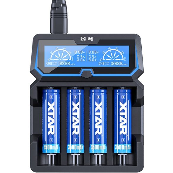 Xtar X4 Li-Ion és Ni-MH Intelligens akkumulátor töltő 4db akkuhoz